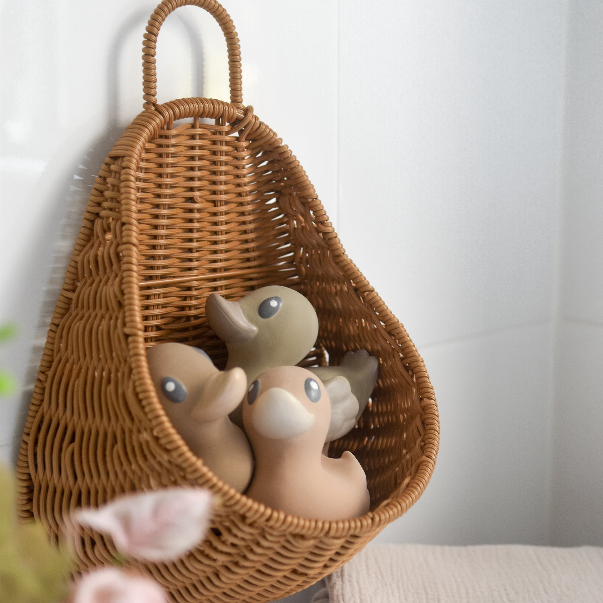 Baby storage basket with hot sale lid